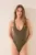women’secret costum de baie dintr-o bucată culoarea verde, cupa usor rigidizata, 5529095