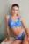 women’secret sutien de baie culoarea albastru marin, cupa usor rigidizata