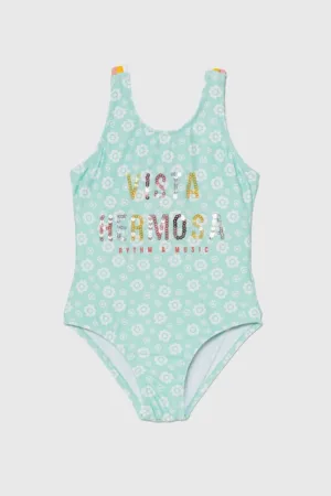 zippy costum de baie dintr-o bucată pentru copii culoarea turcoaz
